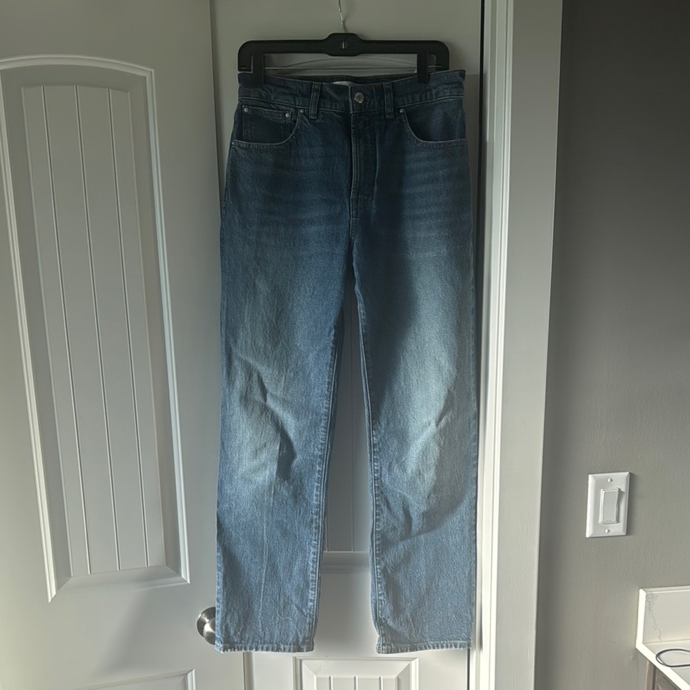 Madewell straight jeans. Worn once!